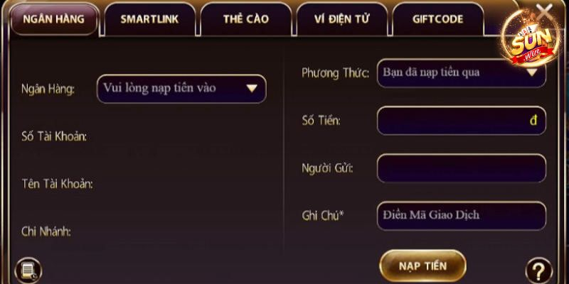 Giao dịch qua ngân hàng tại Sunwin có gì nổi bật?